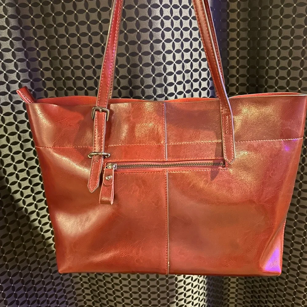 Elegant Burgundy Tote Bag